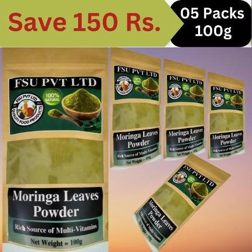 FSU Moringa Leaves Powder (100g) Per Bag| Pack of 5 - ValueBox