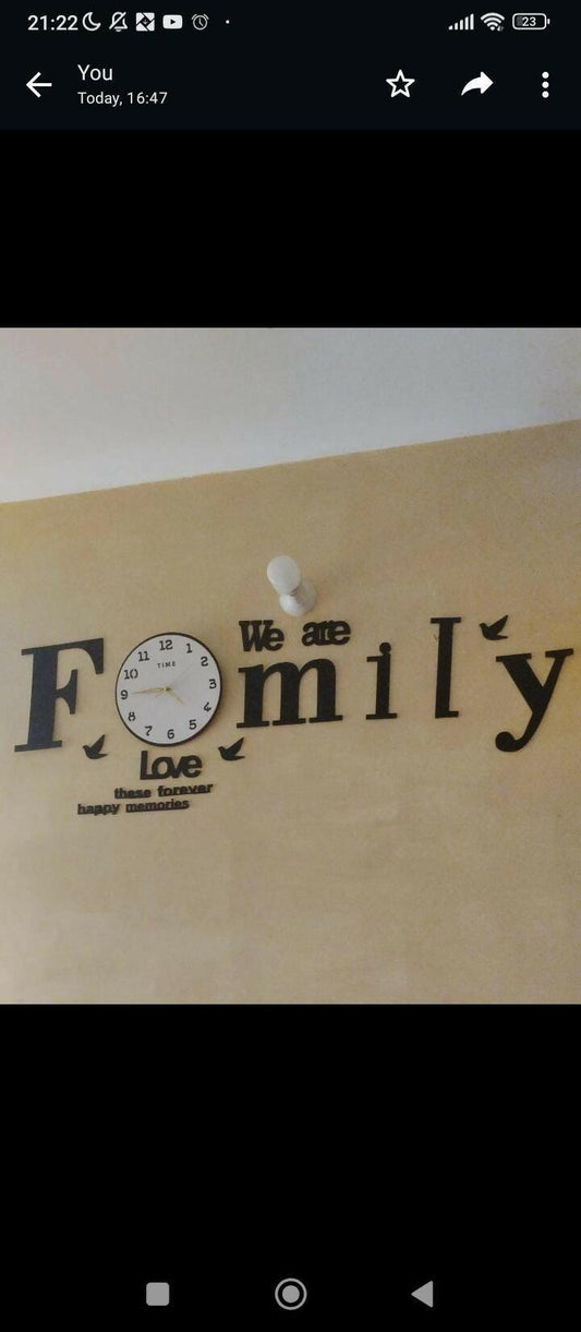 We are Family Clock with White Dial - ValueBox