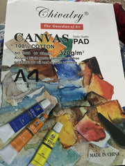 A4 CHIVALRY ARTISTS CANVAS BOOK 100% Cotton Canvas Pad 280g/m