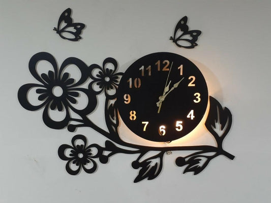 AKW High quality wooden wall clock | Flower shaped wall clock