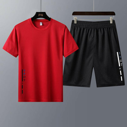 badgeKhanani's Summer sportswear cotton tshirt with shorts for men - ValueBox