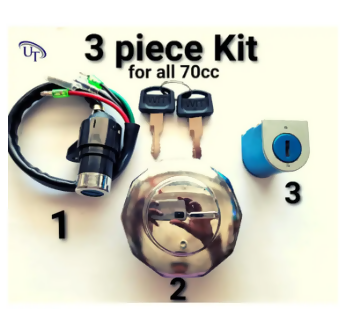 3 piece Lock Kit Cdi-70 Box Pack-Chrome - ValueBox