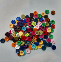 50PCS Multi-color Buttons Sewing Craft Clothe. Buttons For Scrapbooking Dyed Plastic Randomly Mixed - ValueBox