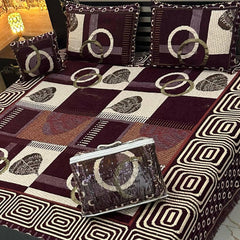 4Pc Velvet Jaquard Bedsheet King Size Velvet Jaquard - ValueBox