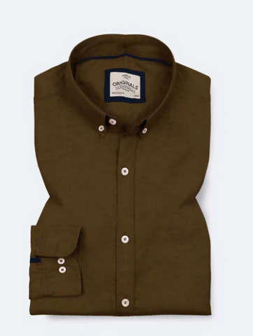 Kuro Brown Oxford Shirt