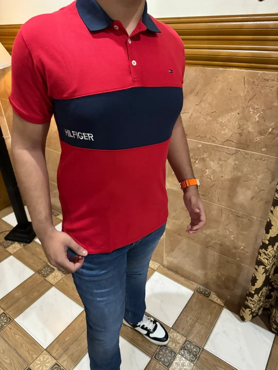 Red Cotton Polo