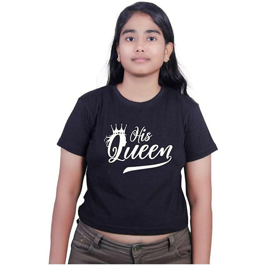 Khanani's His queen cotton crop top shirt gift for her - ValueBox