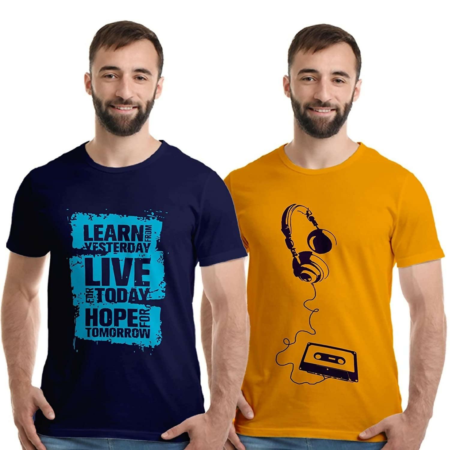 Khanani's Set of 2 Summer Printed Tshirts for men - ValueBox