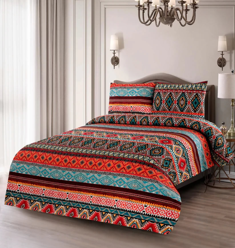 3-PCs-Double-Bed-Sheet-5373-Ethnic-Apricot-6167