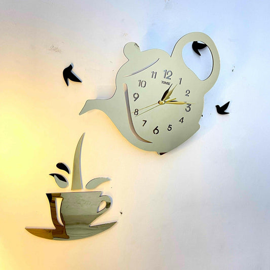 Kettle Tea Wall Clock for kitchen and Home - ValueBox