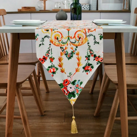 6-8-Seater-Dining-Table-Runner-Secret-garden-Apricot-8340