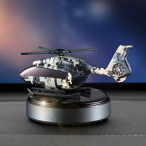 Comando Grey Car Solar Helicopter With Car Fragrance