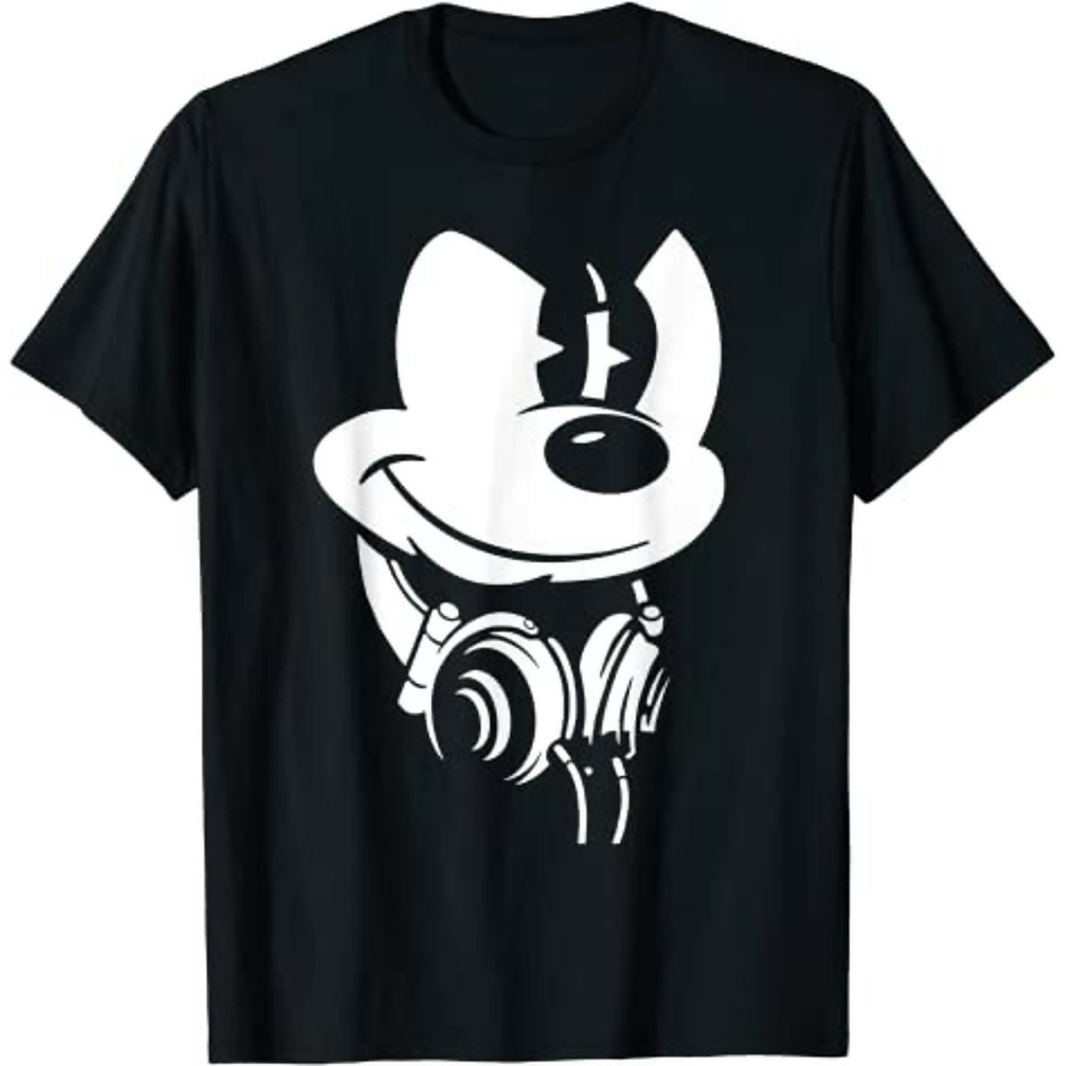 Khanani's Cotton Mickey Mouse Headphones T-Shirt - ValueBox