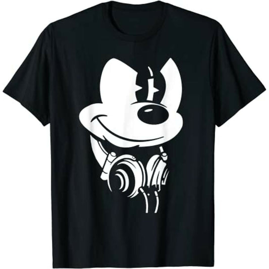 Khanani's Cotton Mickey Mouse Headphones T-Shirt