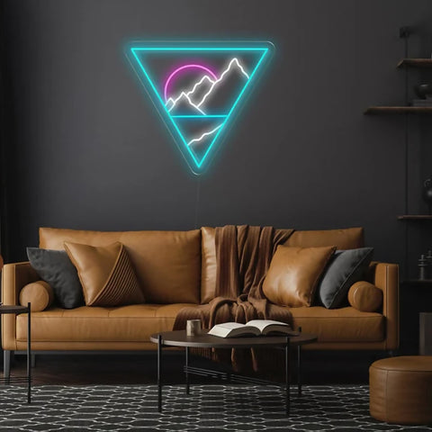 Mountain Sunset Neon Sign