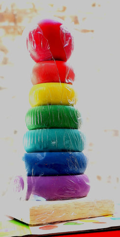 Wooden Rainbow Tower 7 pcs