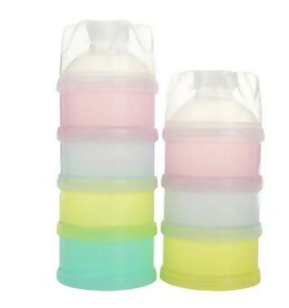 3/4 Layers Feeds Formula Dispenser Twist-Lock Stack able Milk Powder Box Baby Food Storage Container for Toddlers - ValueBox