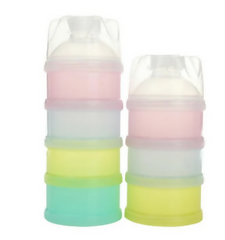 3/4 Layers Feeds Formula Dispenser Twist-Lock Stack able Milk Powder Box Baby Food Storage Container for Toddlers - ValueBox