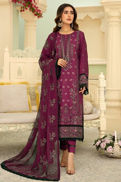 Dastak DK-38 : Embroidered Lawn 3pc - ValueBox