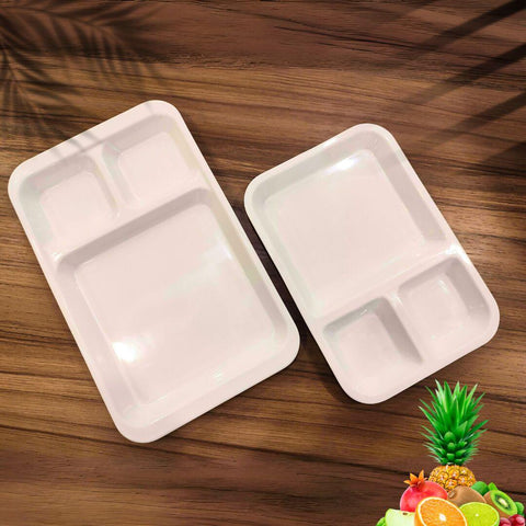 Pack of 2 Creative Three Panel Fruit Platter Set Side Dish Dried Vegetable Snack Storage Box Multi Functional Household Serving Tray Kitchen Tools - ValueBox