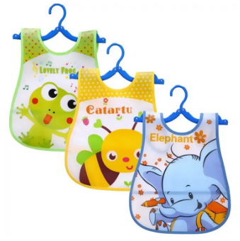 1Pcs Waterproof Baby Bibs for Infant Toddler Boys Girls Sleeveless Feeding Apron Cartoon Animals Child Kids Bib