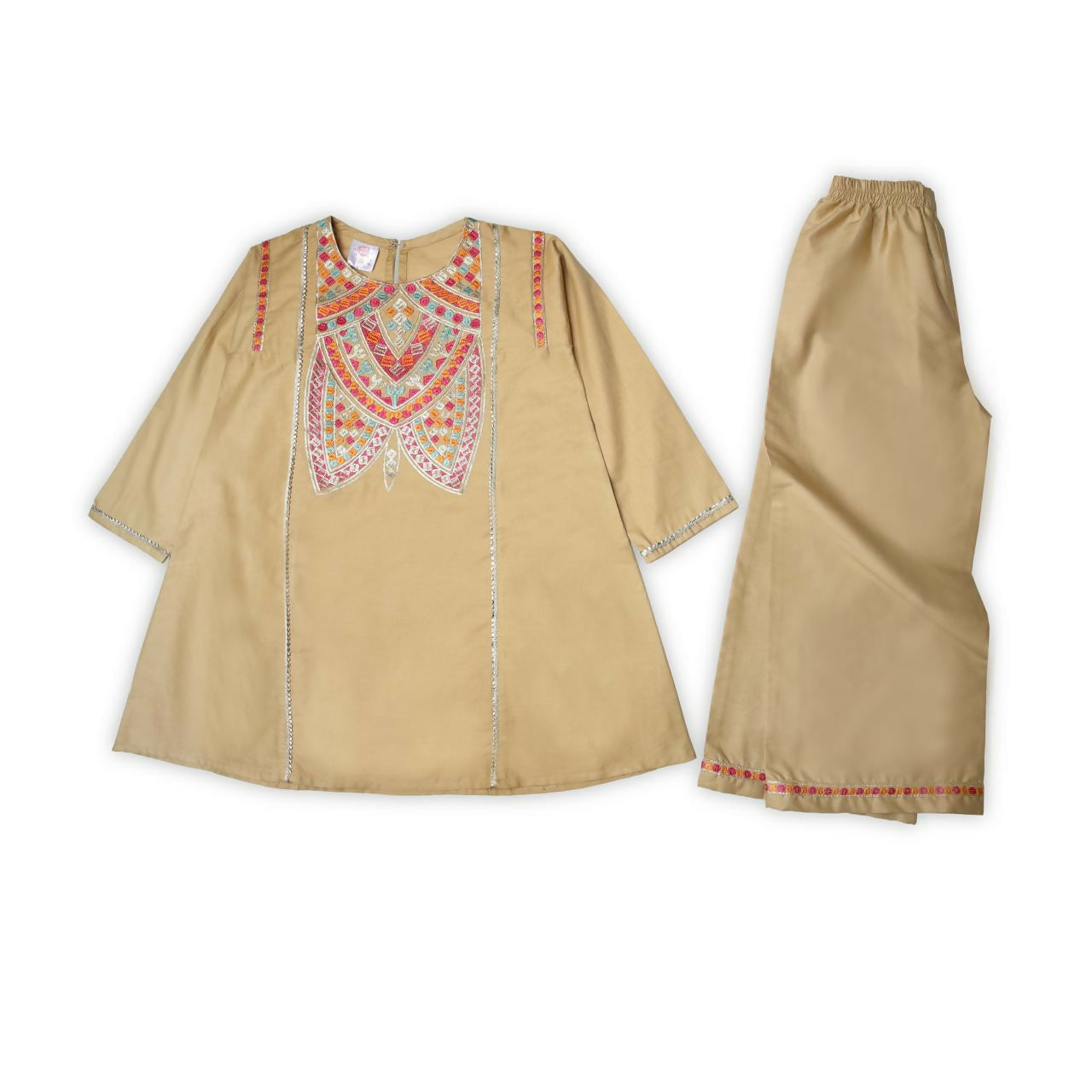 2Pc Skin Embroidered Girl'S Suit