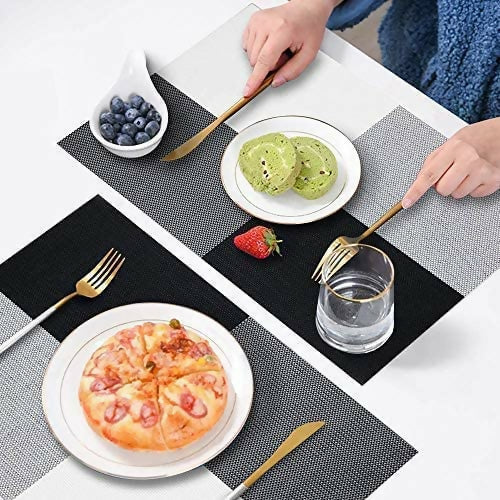 PVC-Table-Place-Mats-Black-Check-Apricot-5580