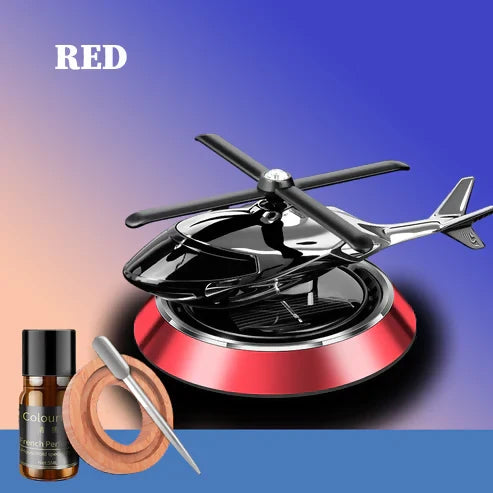 Red Car Solar Helicopter With Car Fragrance