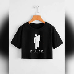 Khanani's Billie eilish black crop top tshirts for women - ValueBox