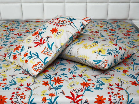 Fitted-Bed-Sheet-Orange-Lilly-Apricot-6070