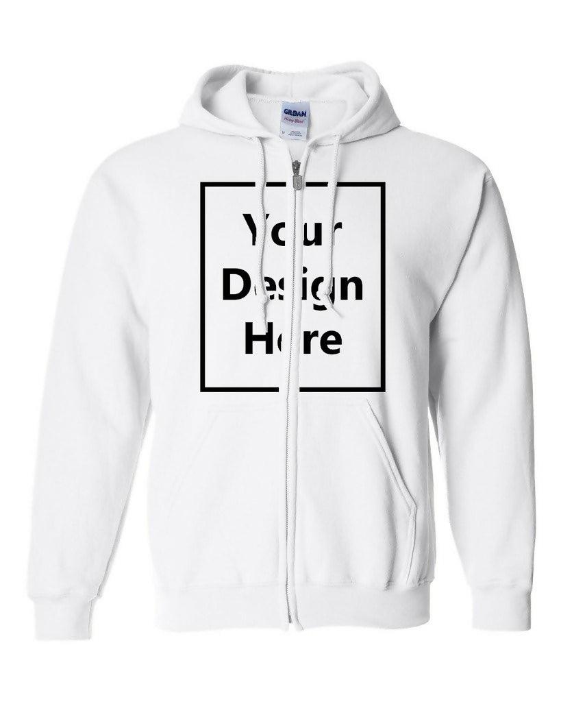 Khanani's Customized Zipper Hoodie for Men & Women - Fleece Hooded Personalizes Design Your Own Hoodies with text or Image Printed - ValueBox