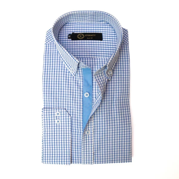 Blue Line Precision Check Shirt