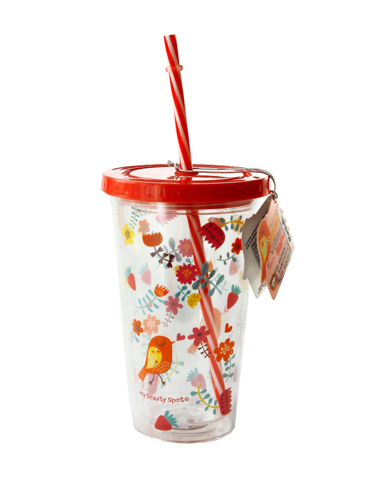 Double-Walled-Thick-ACRYLIC-Mug-with-Straw-and-2hand-Sanitizer-Jars-Fruits-Apricot-7042