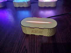 AKW LED Lamp Display Base Wooden LED Multi colors Lamp - ValueBox