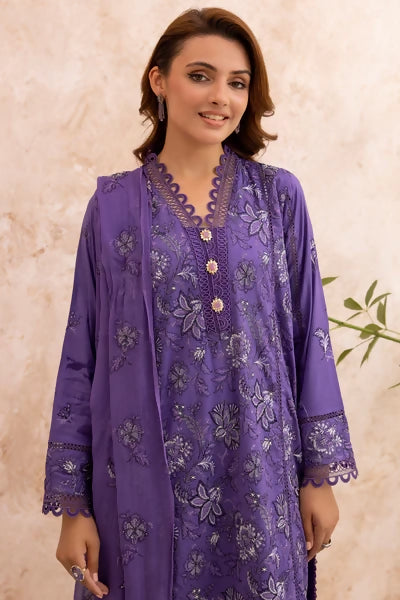 Mahhe MH-05 : Unstitched Embroidered Lawn 3PC - ValueBox