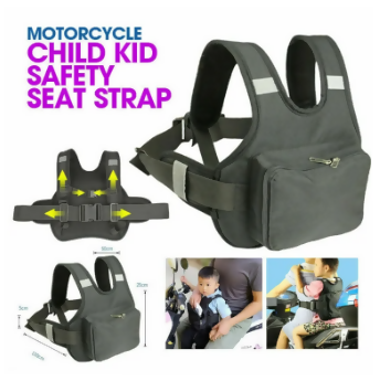 Motorcycle Children Safety Adjustable Seat Belt Electric Vehicle Safety Strap for Kids Fixed Safety Harness Bag - ValueBox