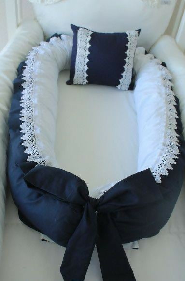 Cotton Frilly Baby Nest With Baby Pillow