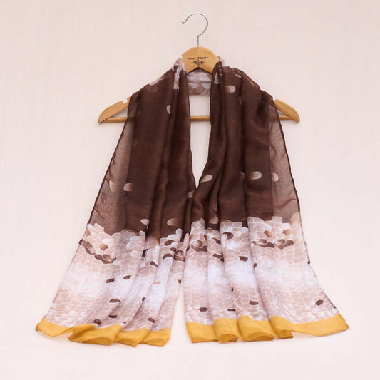 Lawn Totes Brown Yellow Scarf