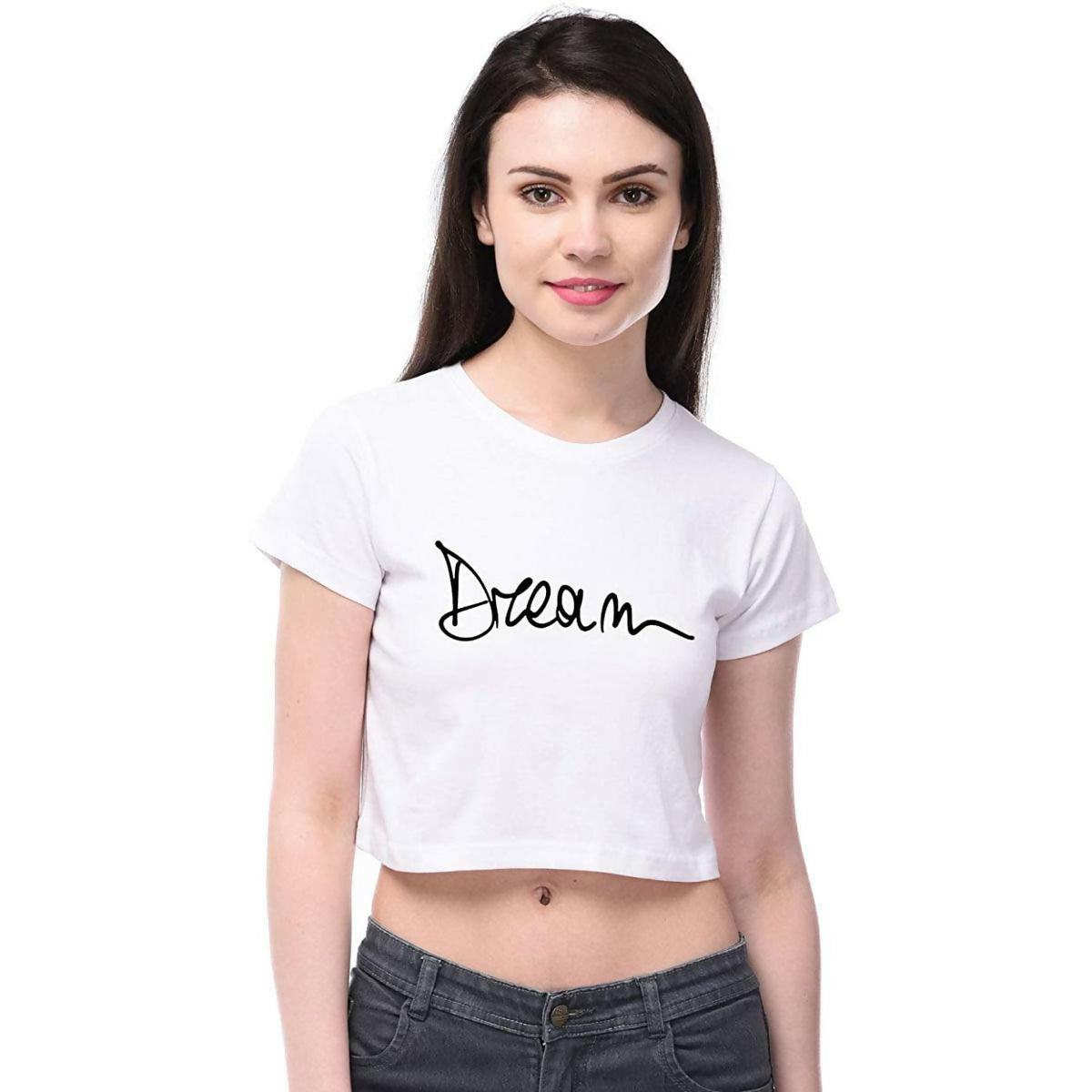 Khanani's Dream half sleeves summer crop tees for women - ValueBox