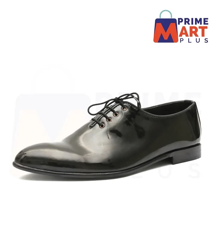 Martin Wholecut Black Polished Derby Leather Shoes for Men®