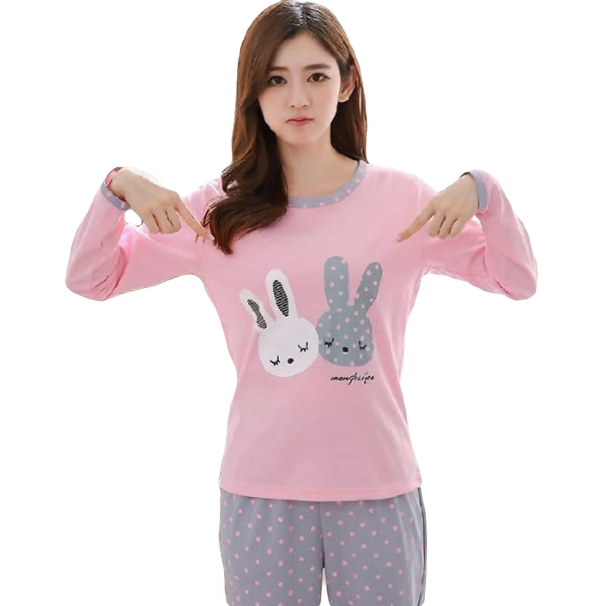 Pink Bugs Bunny Printed Design Full Sleeves For Girls