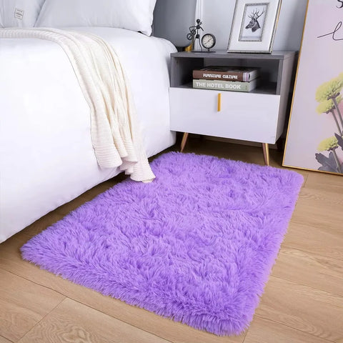 Anti-Slip Soft Fluffy Door Mat-Purple
