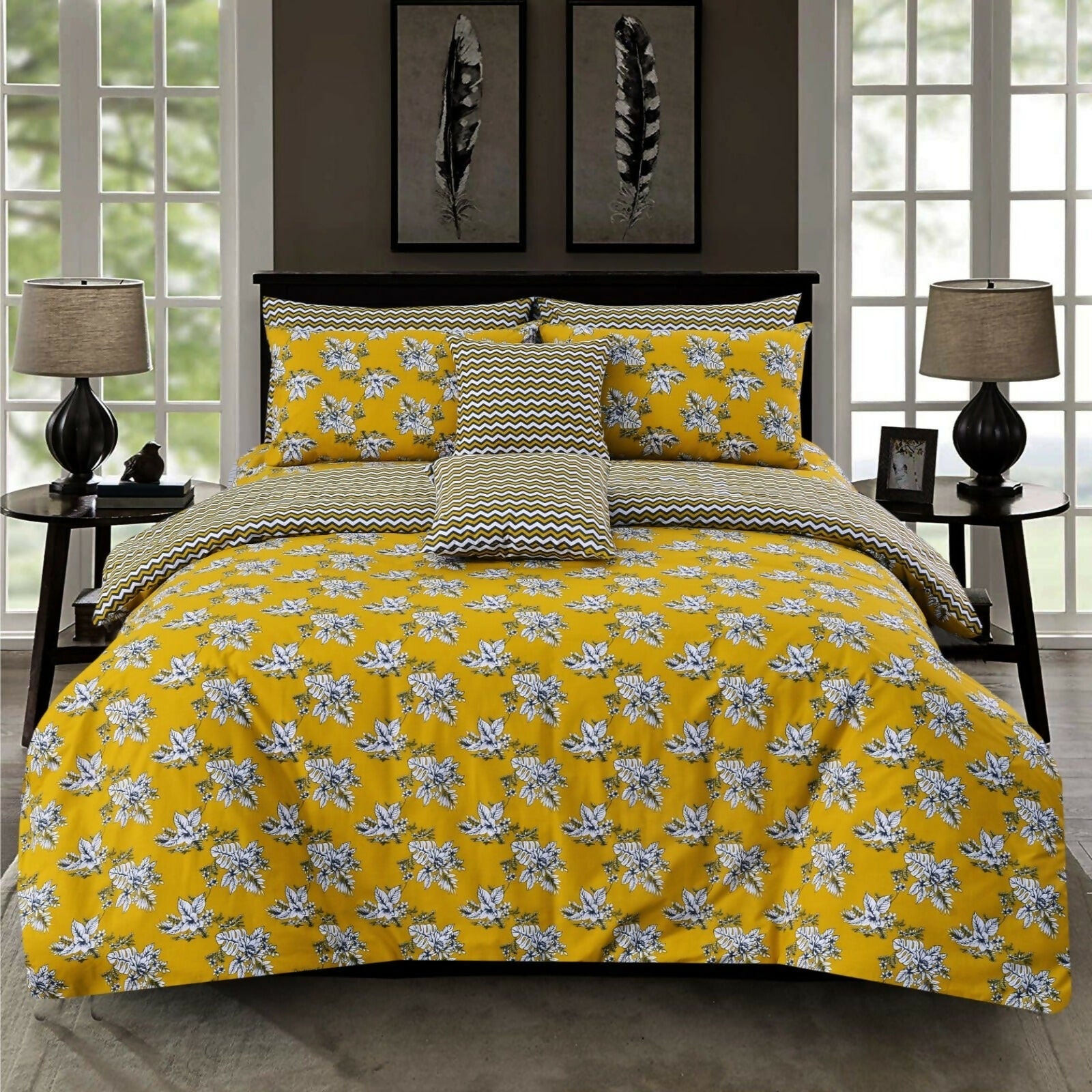 8-PCs-Duvet-Cover-Set-Mustard-Garden-Apricot-1791