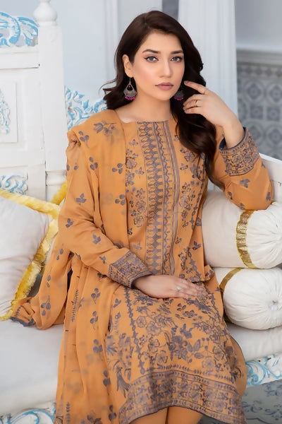 Dastak DK-42 : Embroidered Lawn 3pc - ValueBox