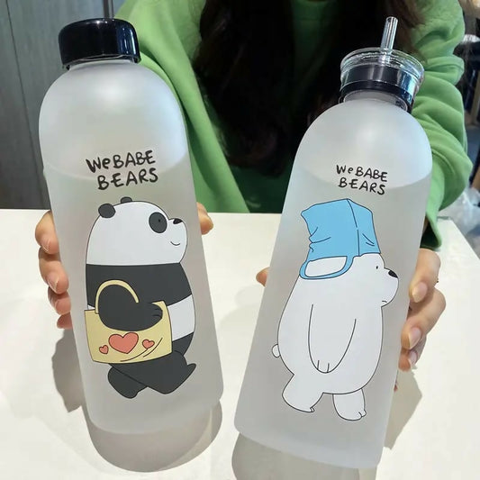 We-Bare-Bears-Plastic-Water-Bottle-with-Straw-5462-Black-Bear-Apricot-9694