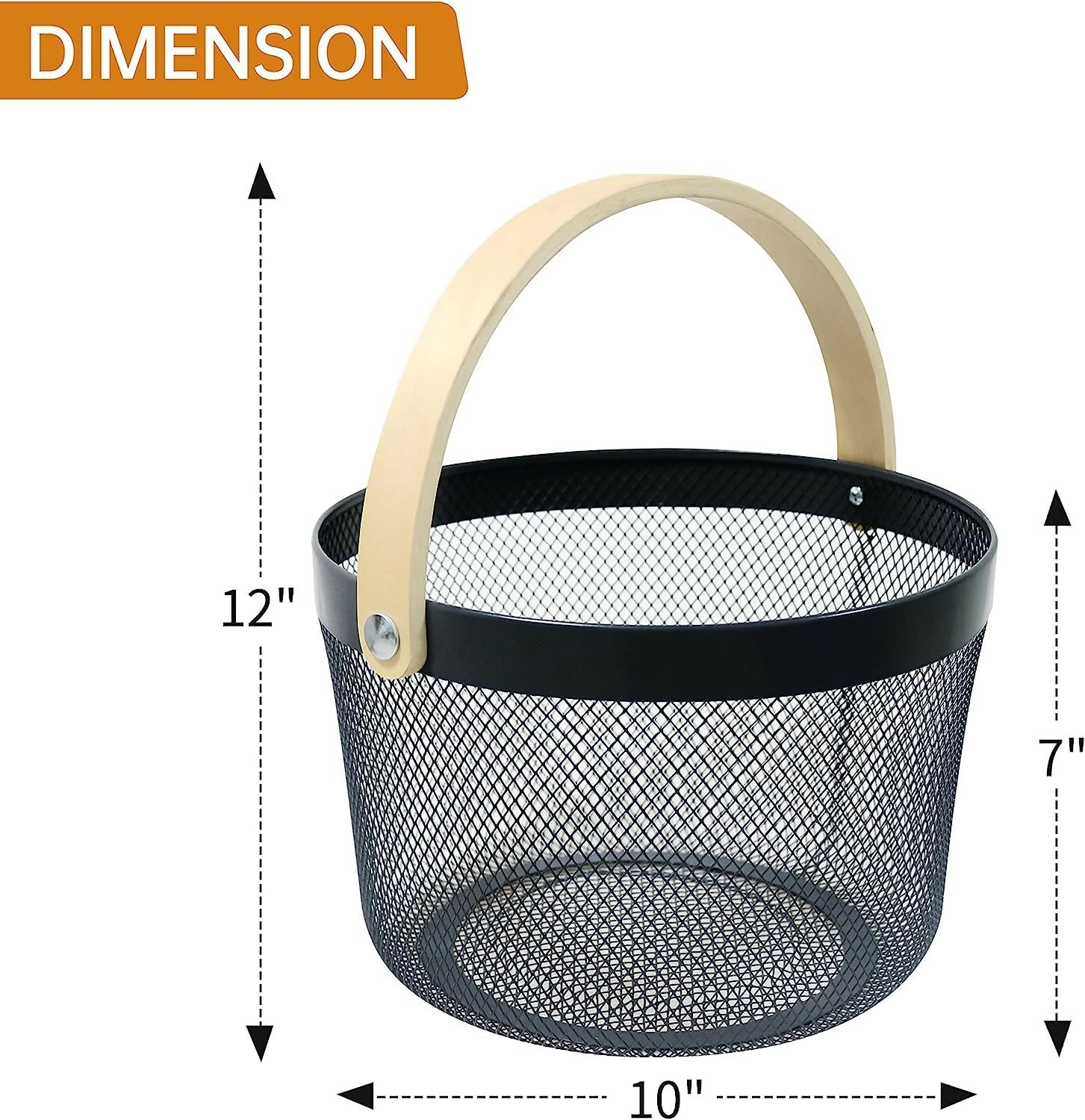 Mesh-Steel-Basket-with-Wooden-Handle-Round-Black-Apricot-5848