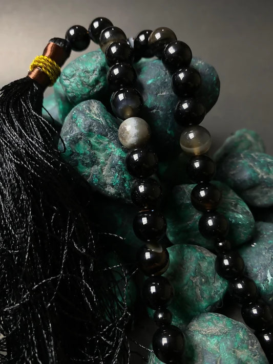 100% Black Sulemani Aqeeq Tasbih (33beads tasbih)