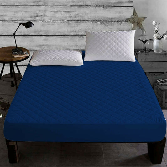 Quilted-Waterproof-Mattress-Protector-Navy-Blue-Apricot-3442