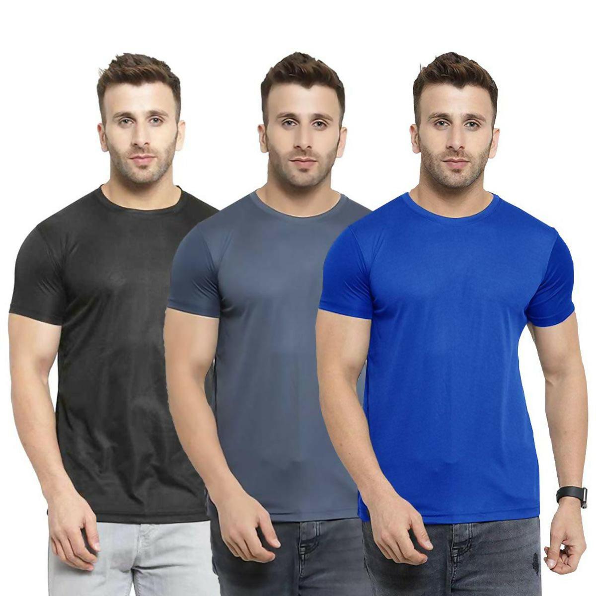 Khanani's T Shirt for men Pack of 3 men tshirts crew neck solid tees - ValueBox