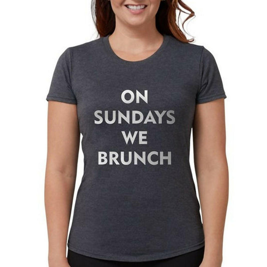 On Sundays We Brunch printed women tees - ValueBox